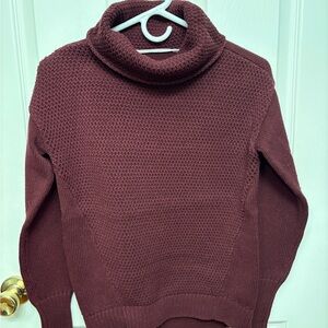 Athleta Maroon Cowl Neck Sweater